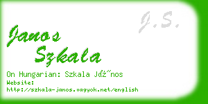 janos szkala business card